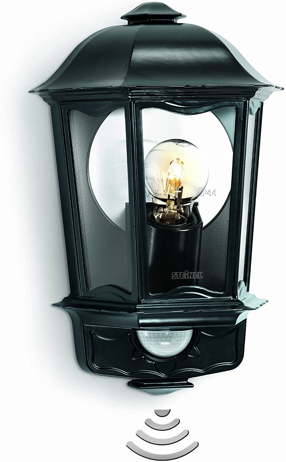 Steinel Outdoor Light L 190 S black, Max. 100 W, Wall Light, 180° Motion Sensor, 12 m Range, Soft Light Start, Aluminium - Image 2