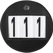 LeMieux Unisex's Bridle Number Holder Round Black Plain Competiton, One Size