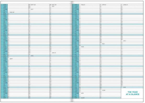 Pirongs A4 Week-to-view 2021-2022 Black Academic Diary - Image 4