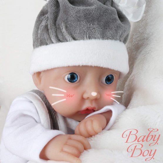 Vollence 11 inch Full Silicone Baby Dolls, Not Vinyl Dolls, Realistic Baby Doll, Real Reborn Baby Dolls, Newborn Baby Doll, Lifelike Baby Dolls - Boy - Image 3