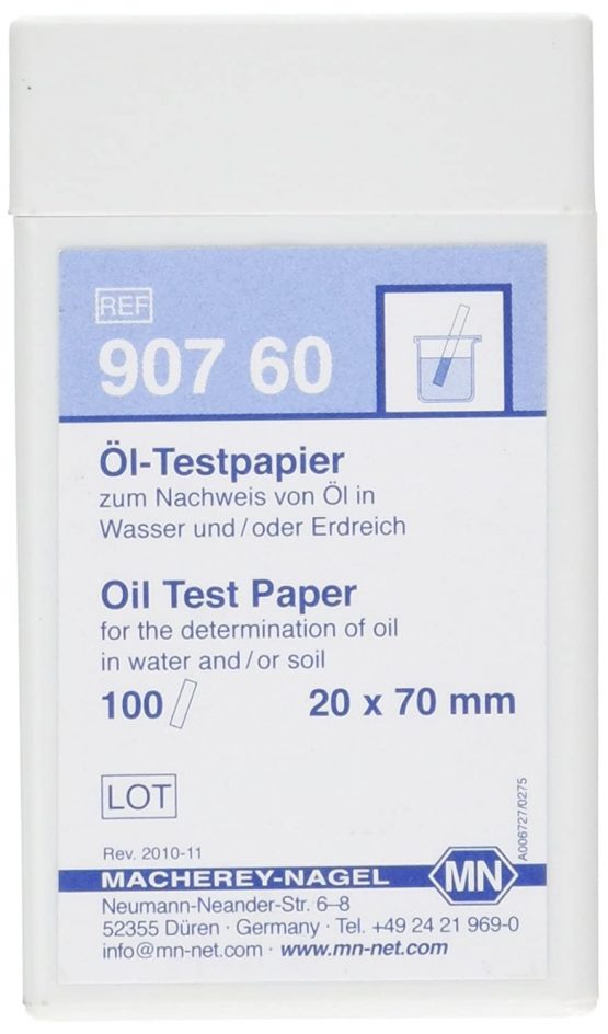 Camlab 1138883 OIL Test Paper, 20 mm x 70 mm (Pack of 100)