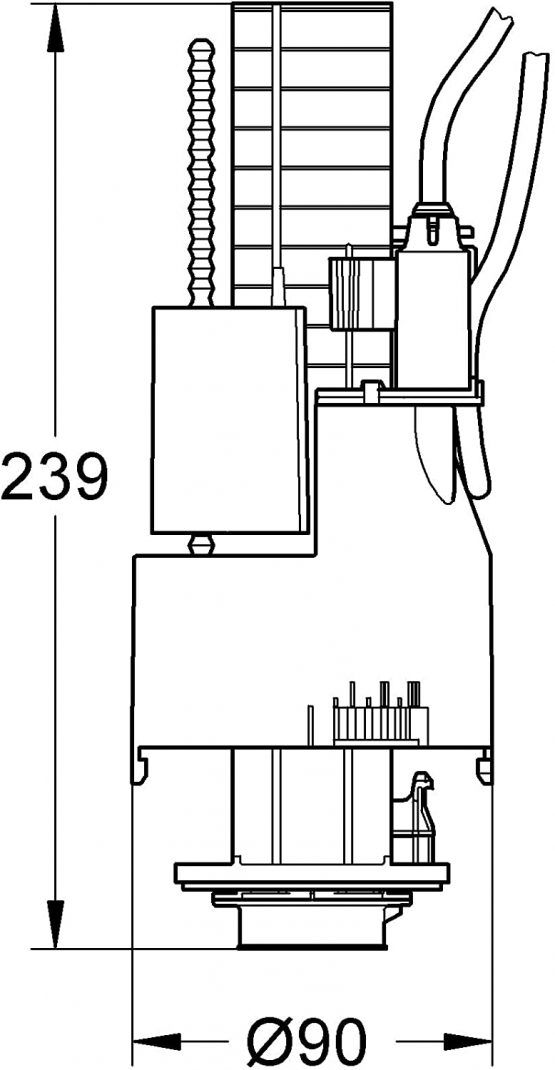 Grohe Old Style Eau2 Pneumatic Dual Toilet Flush Valve 42774000, Multi-Colour - Image 2