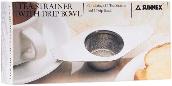 Sunnex Stainless Steel Tea Strainer with Drip Bowl - Image 3