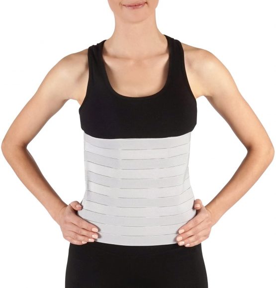 Soles Compression Abdominal Binder, Post-Surgical and Postpartum Belly Wrap, Adjustable Belly Wrap Supports Muscle & Skeletal Stability, Unisex, One Size Fits Most