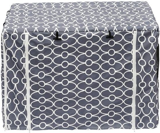 Dog Crate Cover for Wire Crates, Heavy Nylon Durable Waterproof Windproof Pet Kennel Cover Indoor Outdoor Protection - Cover only - Grey - Medium - Image 2