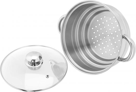 Judge Steamer Insert HX12 Stainless Steel Stepped Steamer Insert Colander with Twin Handles fit Any 16cm, 18cm or 20cm Pans, 25 Year Guarantee - Image 2