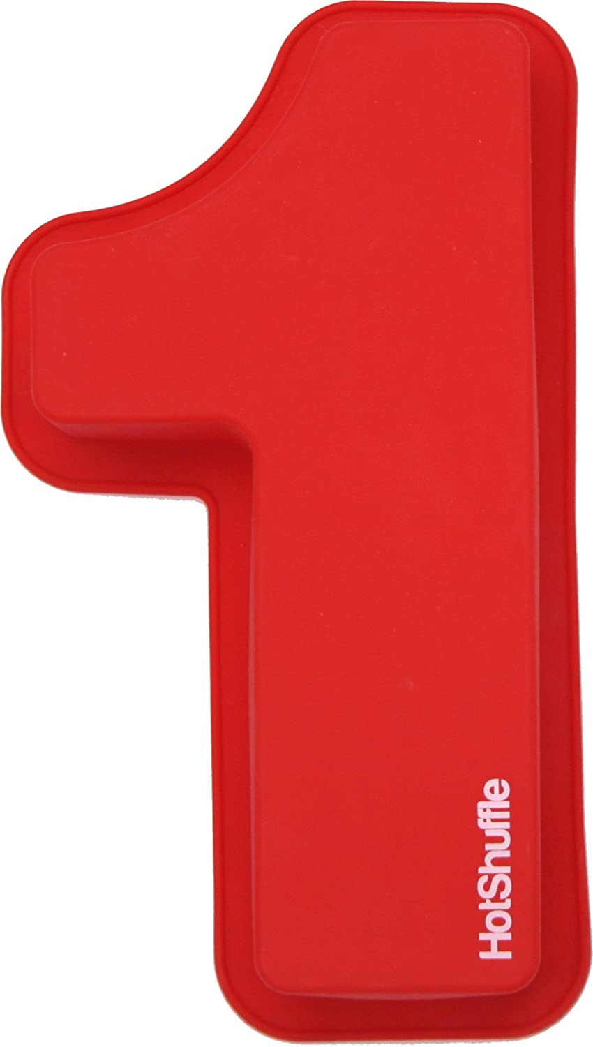 Large Silicone Number Cake Tin Mould Baking Birthday Anniversary (number 1), Red - Image 2