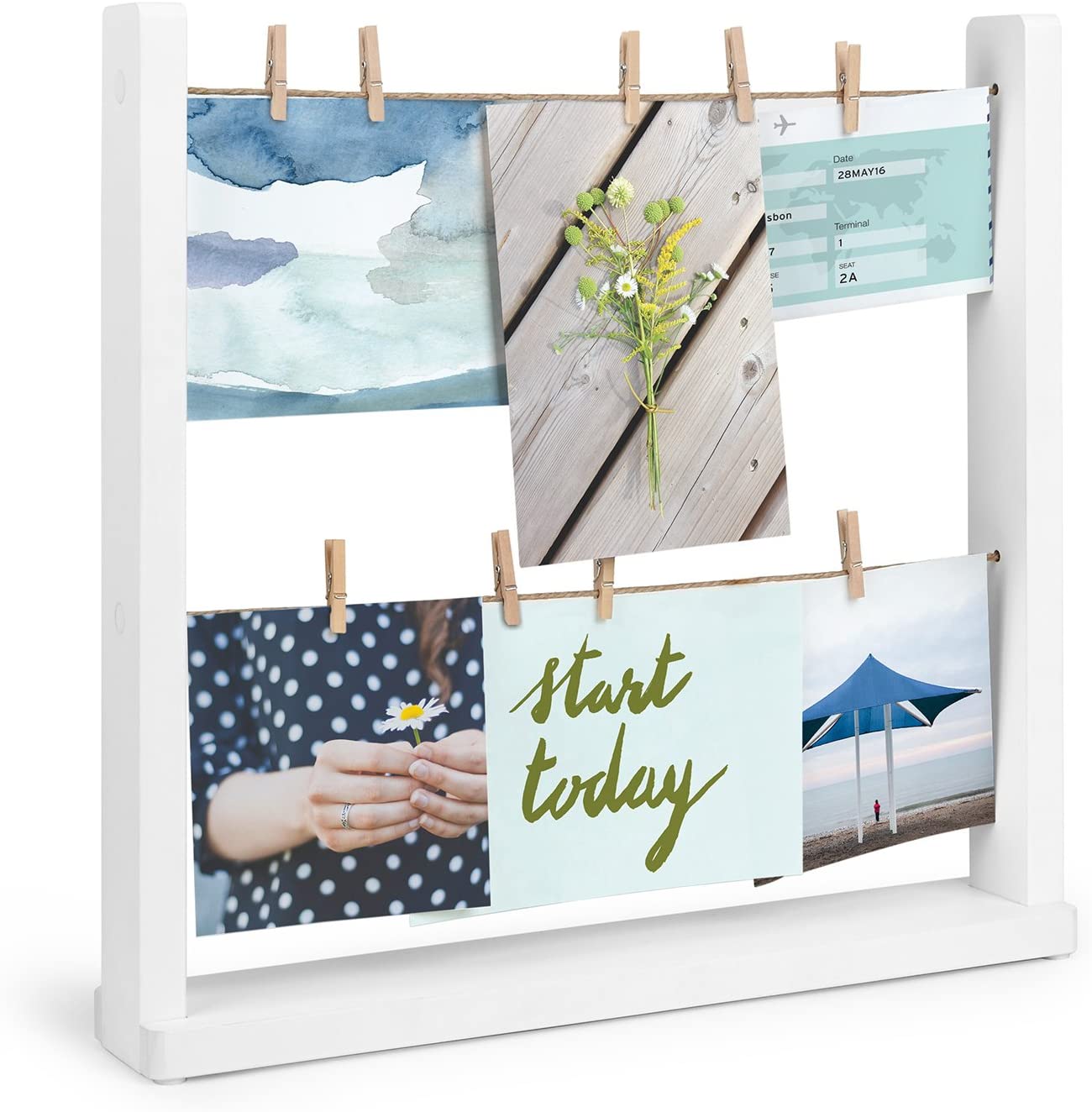 Umbra 1004415-660 Hangit Desk Photo Display White, 34.29 x 33.020000000000003 x 6.35 cm - Image 3