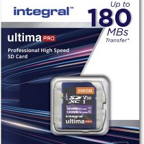 Integral 256GB SD Card 4K Video Read Speed 180MB/s and Write Speed 130MB/s SDXC V30 U3 180-V30 Our Fastest Ever High Speed SD Memory Card