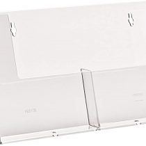 Taymar Brochure Holder/Table Leaflet Stand with 2 Compartments in DIN A5 Portrait Format