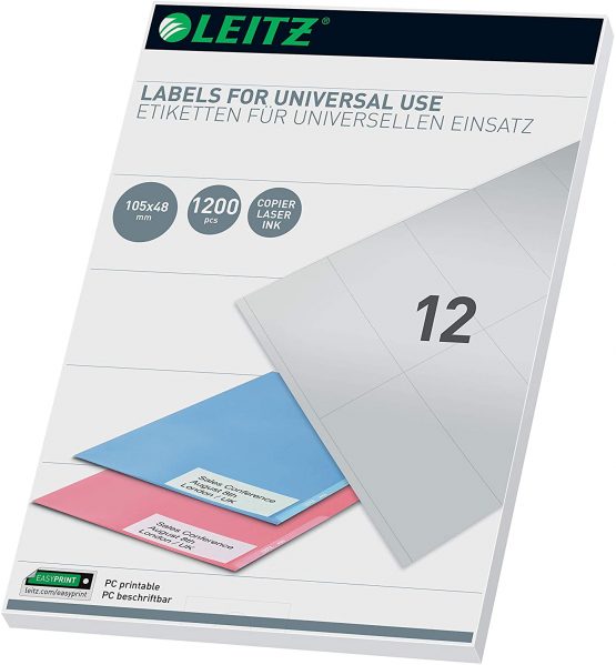 Leitz 61760001 Universal PC Labels 105 x 48 mm White