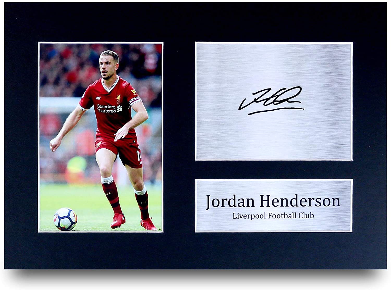 HWC Trading Jordan Henderson Gifts Signed A4 Printed Autograph Liverpool Gift Print Photo Picture Display