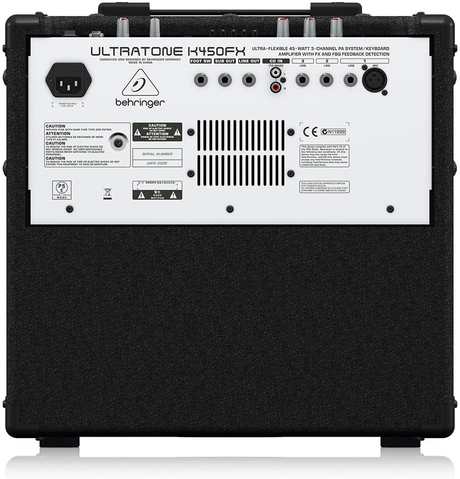 Behringer K450FX Ultratone 45W 3 Channel PA System, black - Image 4