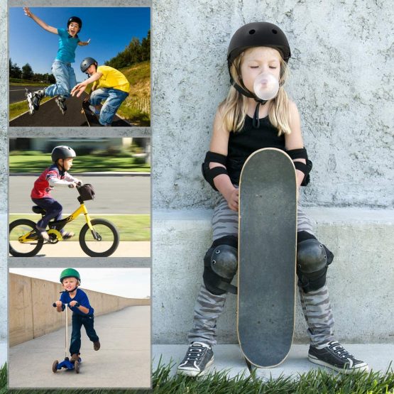 XJD Kids Bike Helmet Protective Gear Set Age 3-13 years Knee Pads Elbow Pads Wrist Guards and Adjustable Skateboard Helmets for Scooter Cycling Roller Skating Boys Girls - Image 4