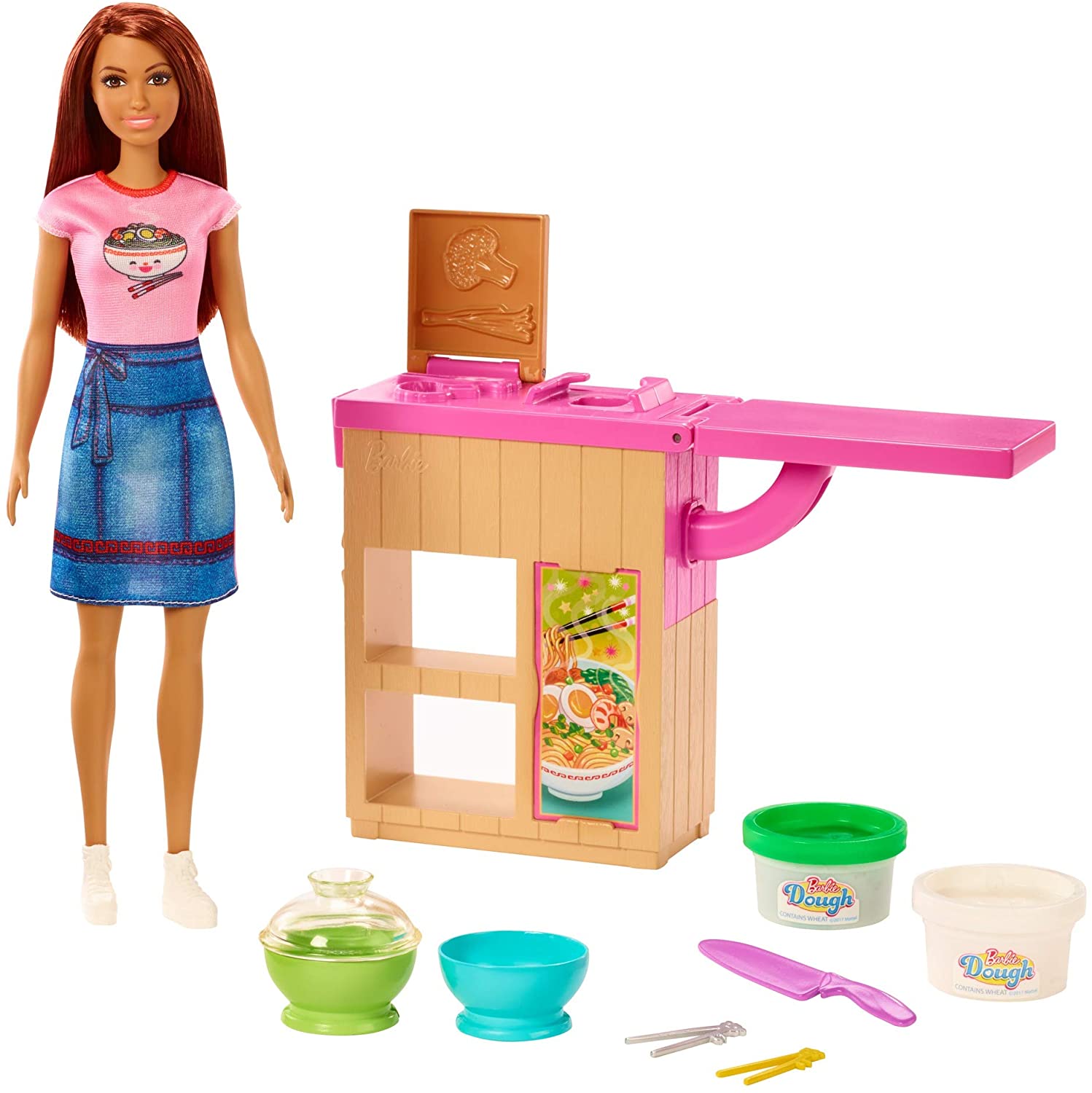 Barbie Noodle Maker Doll and Playset, Multi-color, 12cm x 6cm x 15.2cm
