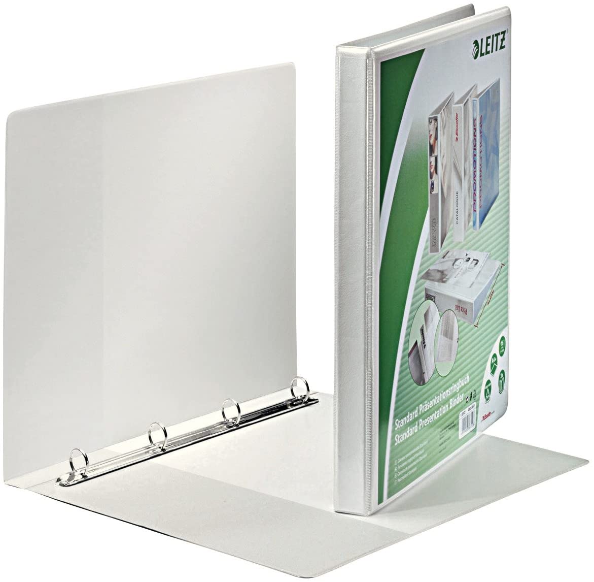 Leitz Presentation 42820001 A4 Ring Binder with Pouches and 4 Rings with 16 mm Diameter White Polypropylene - Image 3