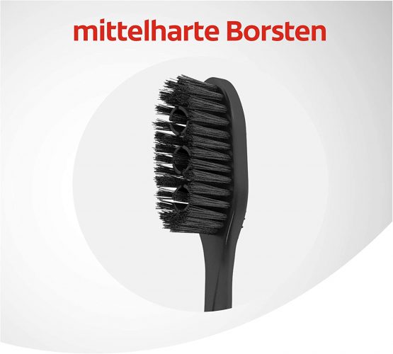 Colgate Toothbrush 360° Activated Carbon Medium, Pack of 1 - Manual Toothbrush Cleans Teeth, Tongue, Cheeks and Gums - Image 4