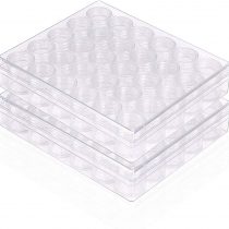 Kurtzy Clear Plastic Bead Storage Organiser Box (2 Pack) - 30 Small Removable Compartment Containers with Lids - Diamond Dot Painting Beads, Jewellery, DIY Nail Art, Earrings, Glitter & Embroidery