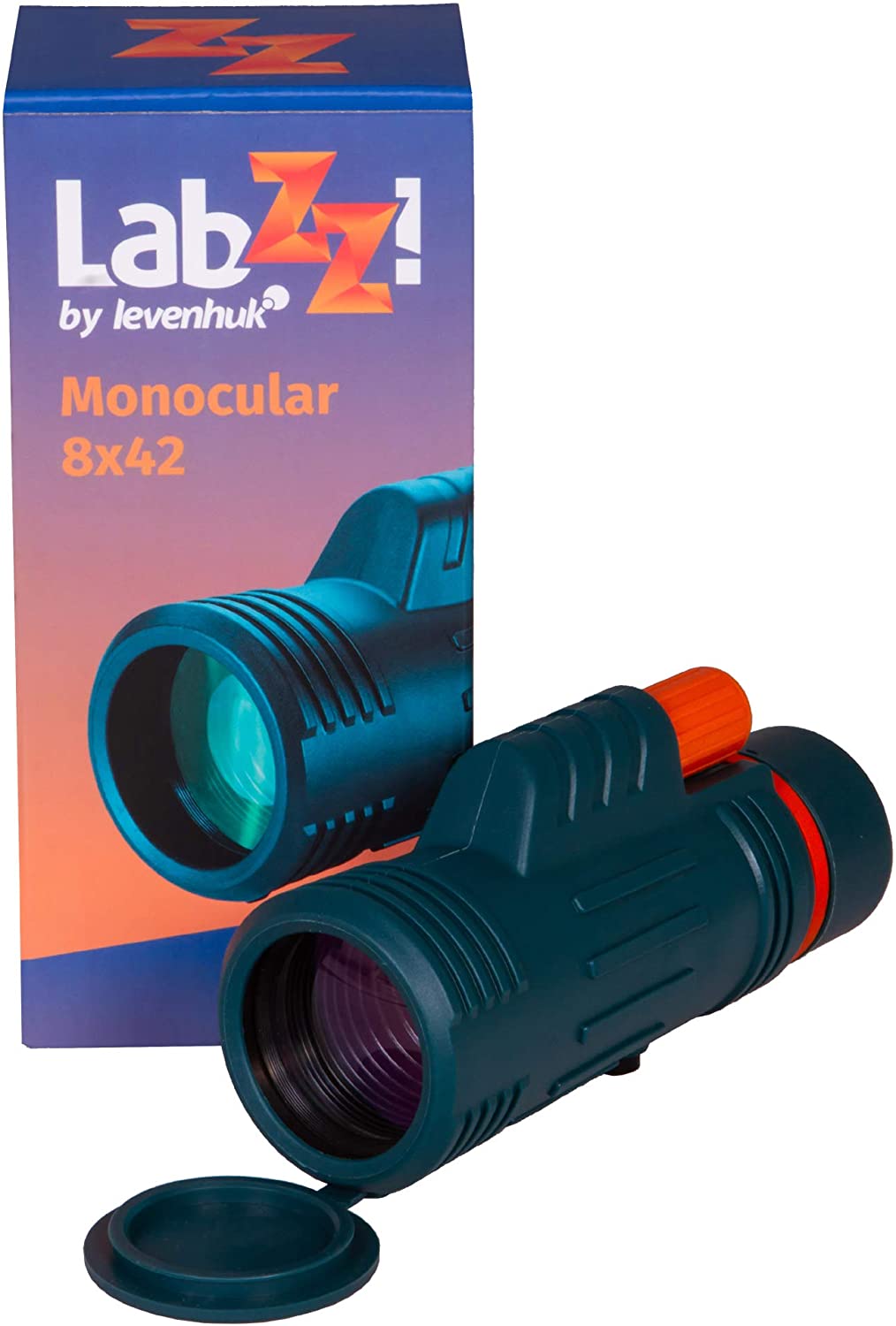 Levenhuk LabZZ MC4 Compact Lightweight Kids Monocular with 8x Magnification and Multi-Coated BK-7 Glass Optics for Clear and Sharp Image