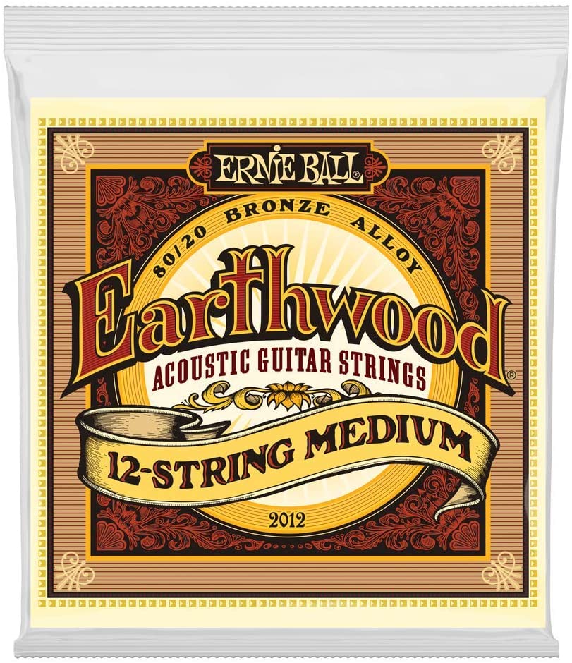 Ernie Ball Earthwood Medium 12-String 80/20 Bronze Acoustic Guitar Strings - 11-28 Gauge, 12-String Medium, 12-String Medium