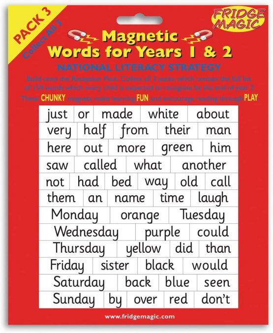 National Literacy Strategy Magnetic Words for Years 1&2 PACK 3 Key Stage 1