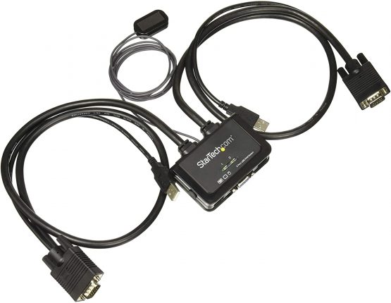 StarTech SV211USB 2 Port USB VGA Cable KVM Switch - USB Powered with Remote Switch