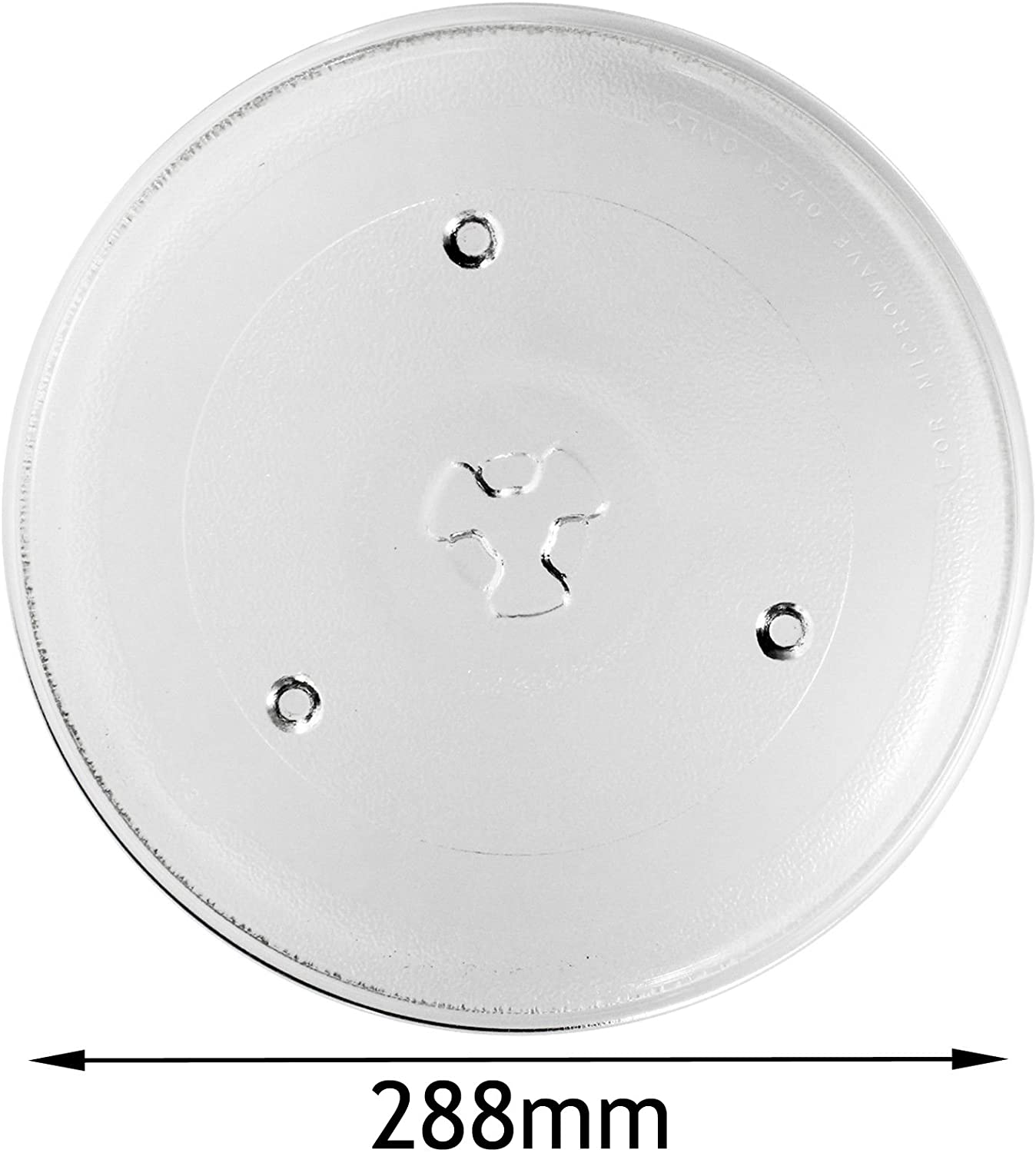 SPARES2GO Glass Turntable Plate for Samsung Microwave Oven (288mm, 11.5"), Transparent