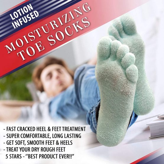 Moisturizing Socks Cracked Heel Treatment Treat Dry Feet & Heels Fast. Pain Relief from