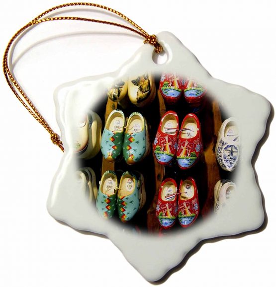 3dRose Netherlands, Holland, Amsterdam, Wooden Clogs-Eu20 Mgl0049-Miva Stock Snowflake Ornament, Multi-Colour, 3-Inch - Image 4