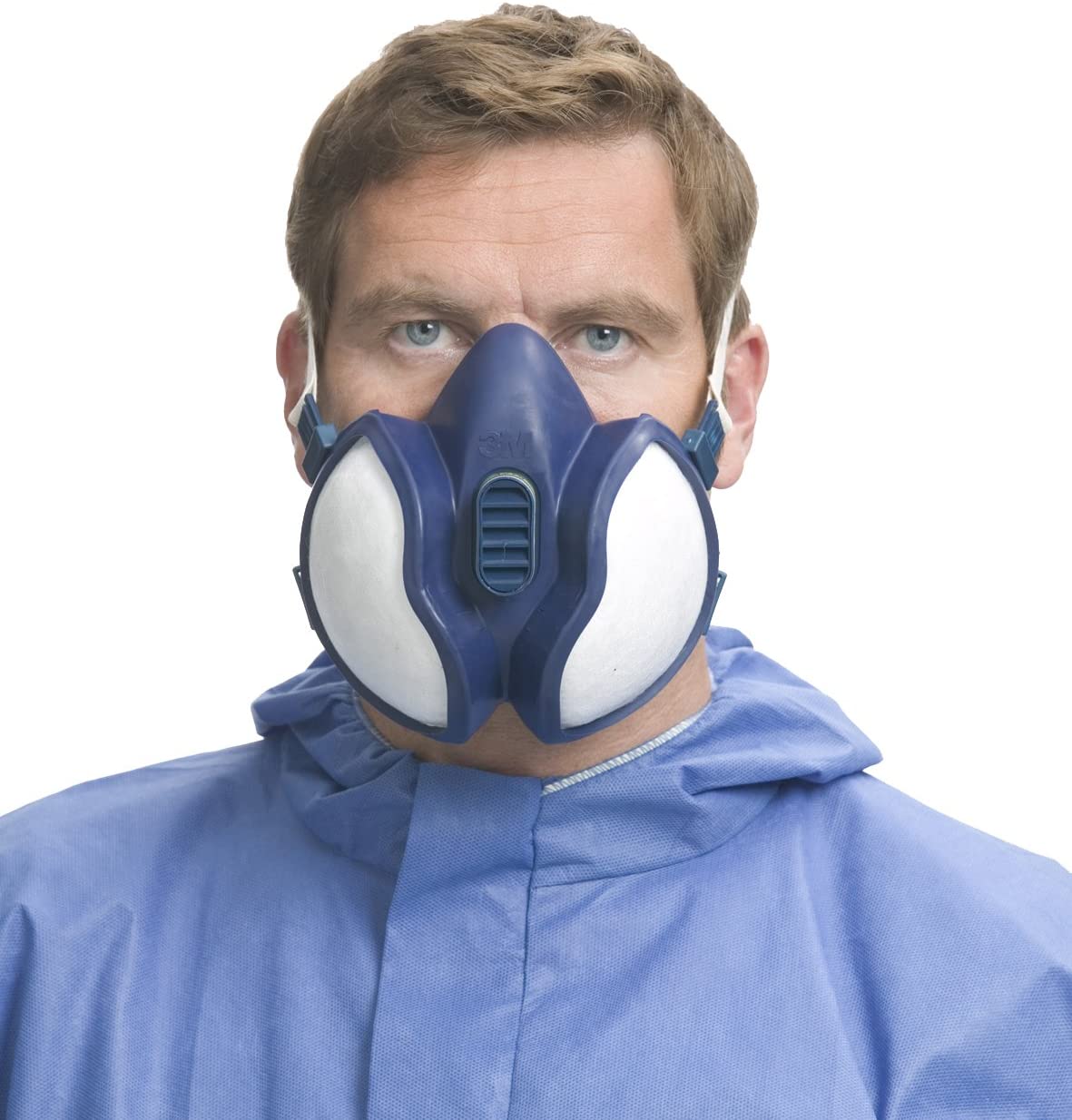 3M Spray Paint Respirator 4251+, A1P2, Maintenance Free Half-Mask, Against Organic Gases And Vapours, 1 Pack,Blue - Image 2