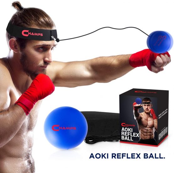 Champs MMA Boxing Reflex Ball - Boxing Equipment Fight Speed, Boxing Gear Punching Ball Great for Reaction Speed and Hand Eye Coordination Training Reflex Bag