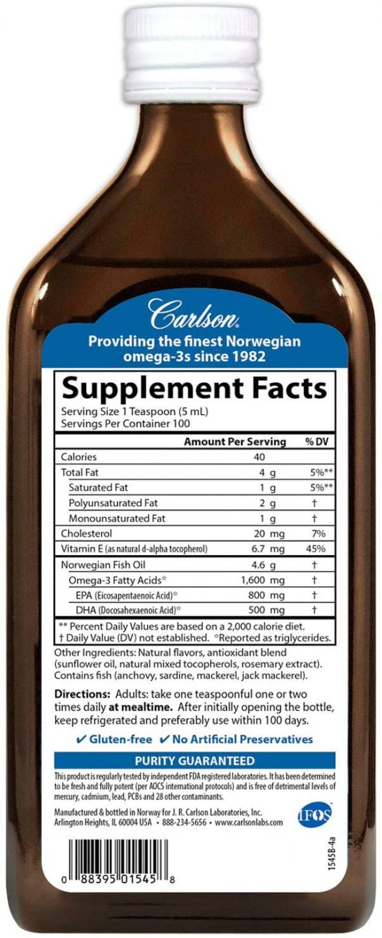Carlson-Fish Oil Lemon 16.9fl o - Image 3