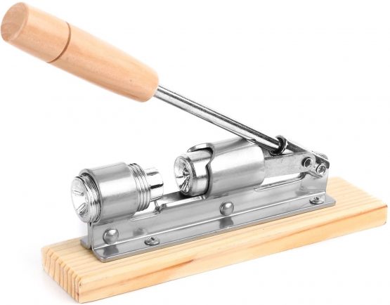 Anwenk Heavy Duty Nutcracker Pecan Nut Cracker Walnut Plier Opener Tool Desktop Wood Base & Handle