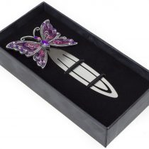 Butterfly Bookmarks by Yorkshire Giftware Limited Art Deco Design Butterfly Bookmark Available in Choice of Purple or Blue(Purple)