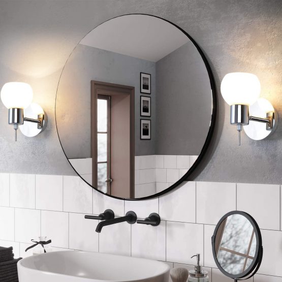 MantoLite Wall Light, 2 PCS Modern Glass Wall Mounted Lighting Bedroom Bedside Reading Lamp Wall Sconce Fixtures,Vanity Bathroom Mirror Wall Lamps for Home Restaurant (5W E14 LED Bulbs Included) - Image 3