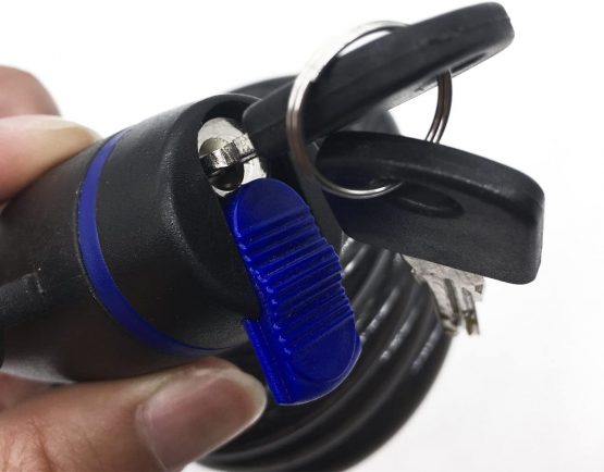 Maveek Bike Lock 1.2M (4-Feet) Steel Coiled Cable Lock with Intergrated Key Lock for Bicycle Outdoors - Image 3