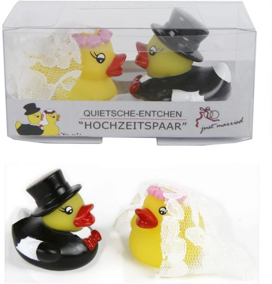 Ente Hochzeitspaar Squeaky Wedding Couple 2 Ducks, Paar
