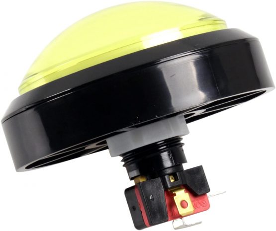 EG STARTS 4 Inch 100mm Big Dome 12V LED Illuminated Push Buttons With Microswitch For Arcade Machine Video Games Parts (Yellow) - Image 2