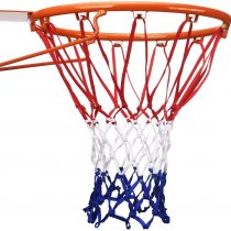 WENTS Heavy Duty Basketball Net 12 Loop Basketball Net Replacement Nylon Net Tri-colored Basketball Hoop Net Accessories All-Weather Fit Standard Indoor or Outdoor Basketball Hoop 2 pcs