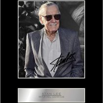Stan Lee Signed Mounted Photo Display #05 Printed Autograph Gift Picture Print