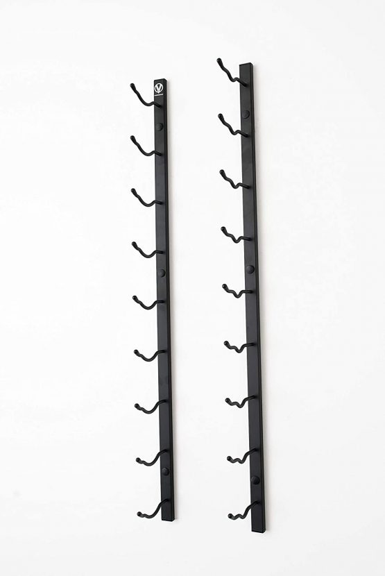VintageView Wall Series 3 Wall Mounted Metal Wine Rack (915mm, 9 Bottles, Satin Black) - Image 2