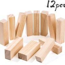 12 PCS Basswood Carving Blocks,Best Value Premium Smooth Unfinished Wood Blocks,Wood Carving Kit, Suitable for Beginner to Expert Carvers and Whittling.