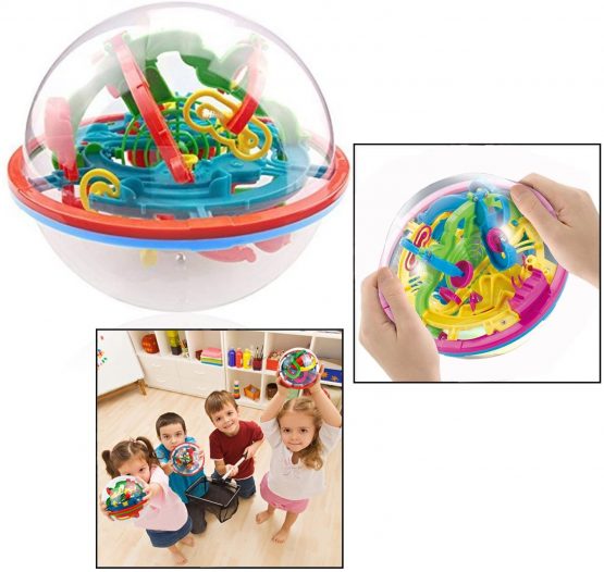 OFKPO 3D Maze Toy, 100 Challenging Barriers Intellect Labyrinth Puzzle Maze Ball for Kids and Children Best Gift - Image 2