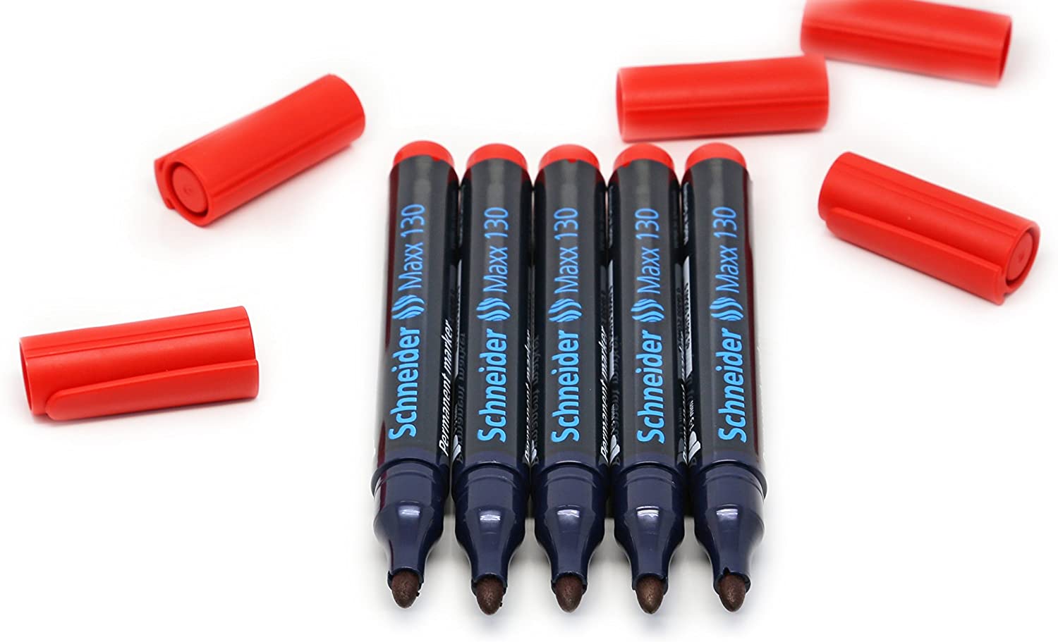 Schneider 130 Permanent Marker Bullet - Red, 10 count (Pack of 1) - Image 3