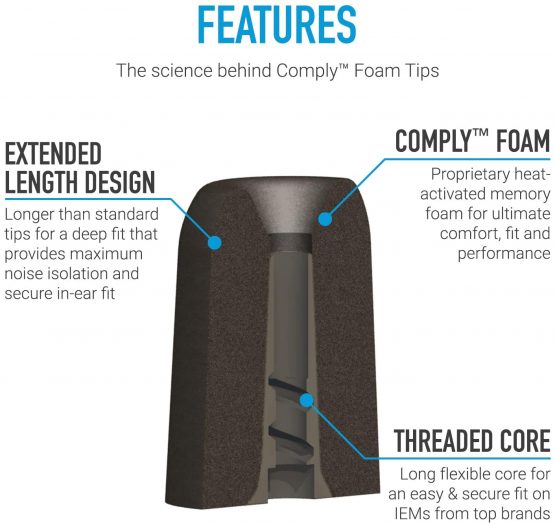 Comply P-Series Medium black earbuds x3 - Image 4
