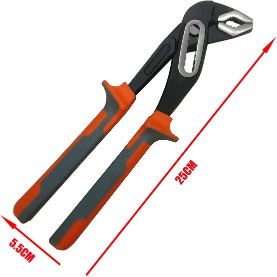 SHARP-Tec 250 mm Groove Joint Water Pump Pliers, Adjustable Wrench Plumbing Tools, Tongue-and-Groove Pliers, 90mm Jaw Capacity Pipe Spanner - Image 3