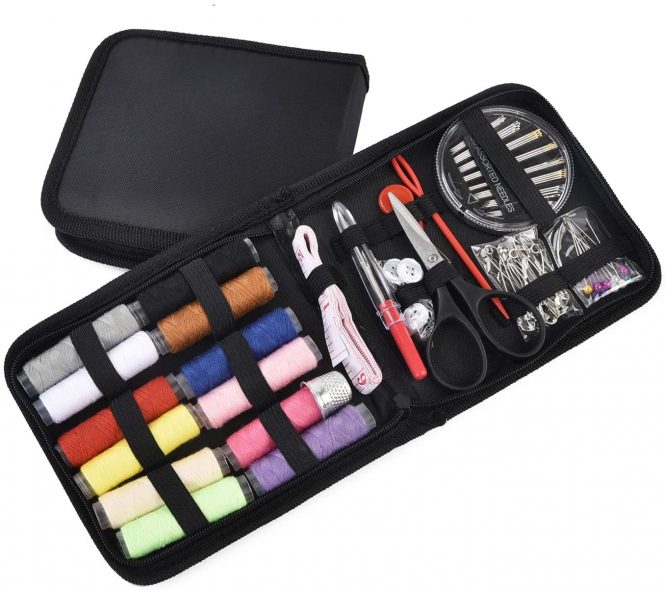 RFWIN Travel Sewing Kit 72pcs Needle and Thread Kit, Portable Mini