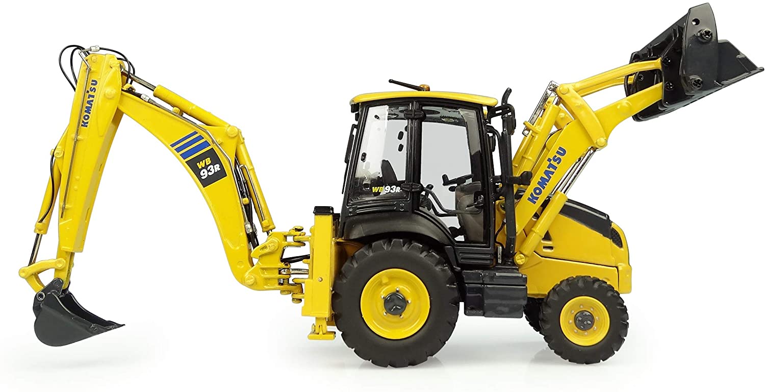 Universal Hobbies- Komatsu WB93R-8, UH8142, Yellow - Image 2
