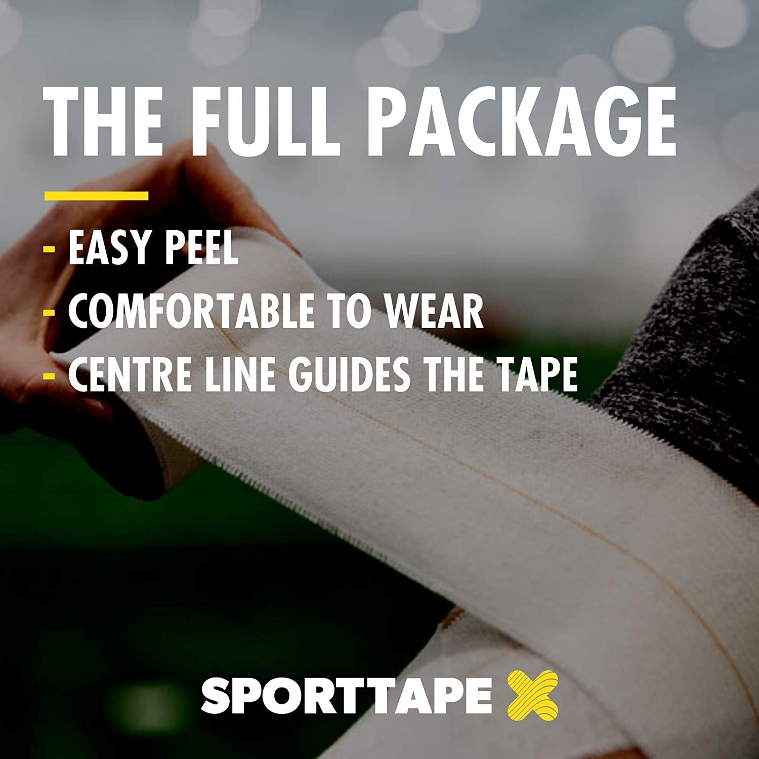 6 Rolls - SPORTTAPE EAB Fabric Strapping Tape - 7.5cm x 4.5m, White, 7.5cm x 4.5m - 6 Rolls - Image 3