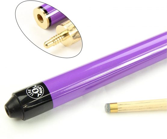 Jonny 8 Ball 57 Inch PURPLE JET 2pc Ash Pool Snooker Cue - 10mm Tip